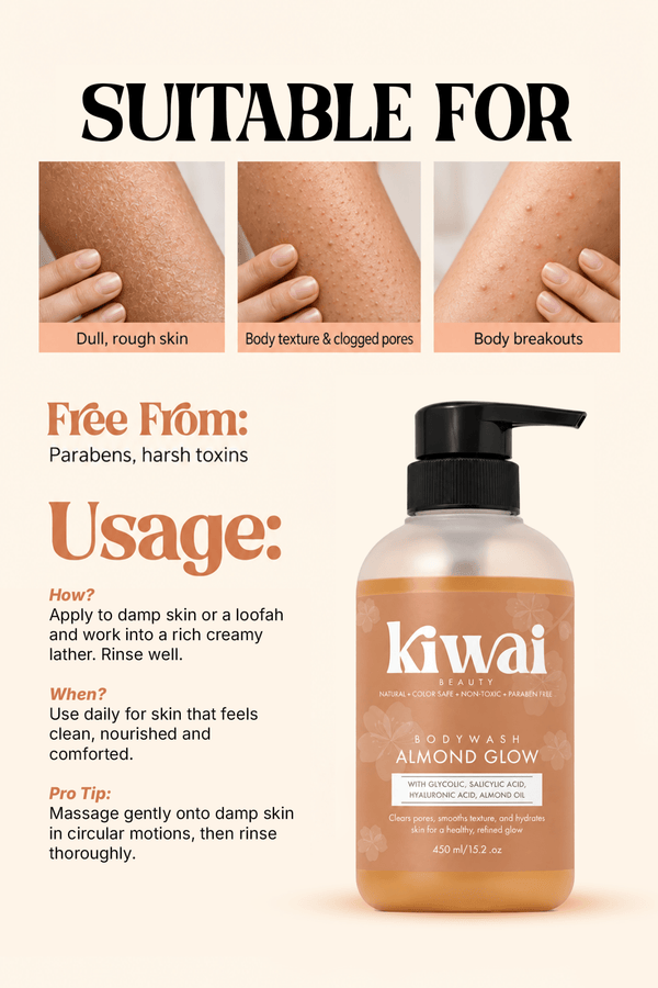 ALMOND GLOW - BODYWASH - Kiwai